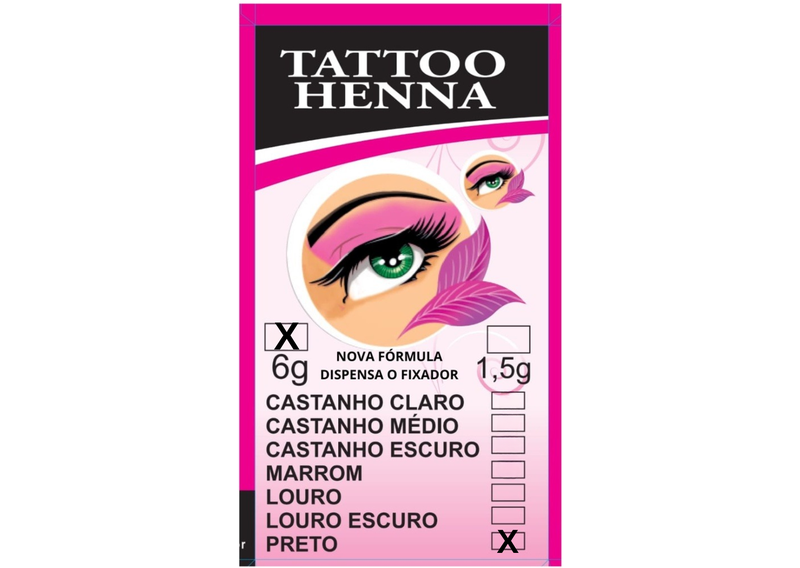 TATTOO HENNA - 6G PRETO