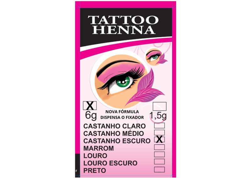 TATTOO HENNA - 6G CASTANHO ESCURO