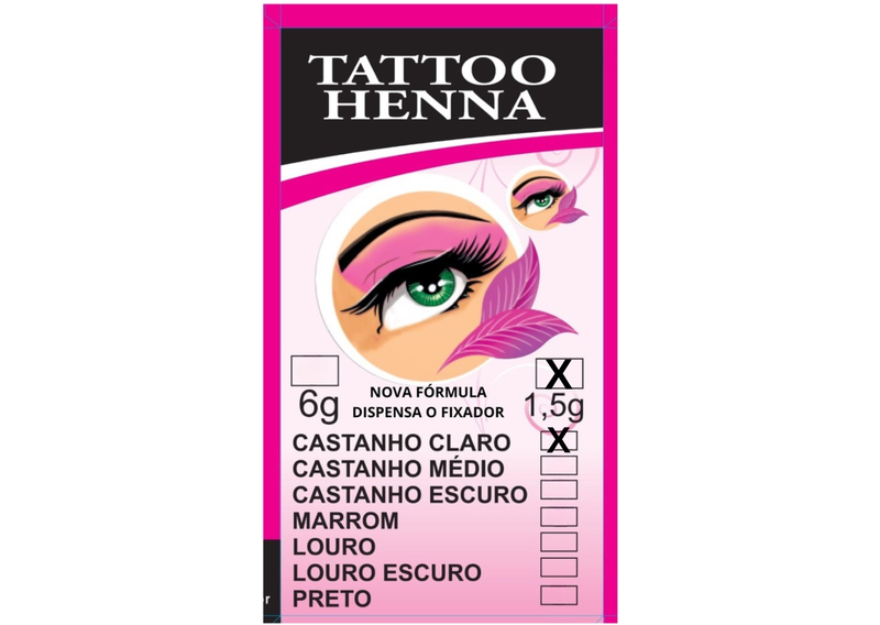 TATTOO HENNA - 1,5G CASTANHO CLARO