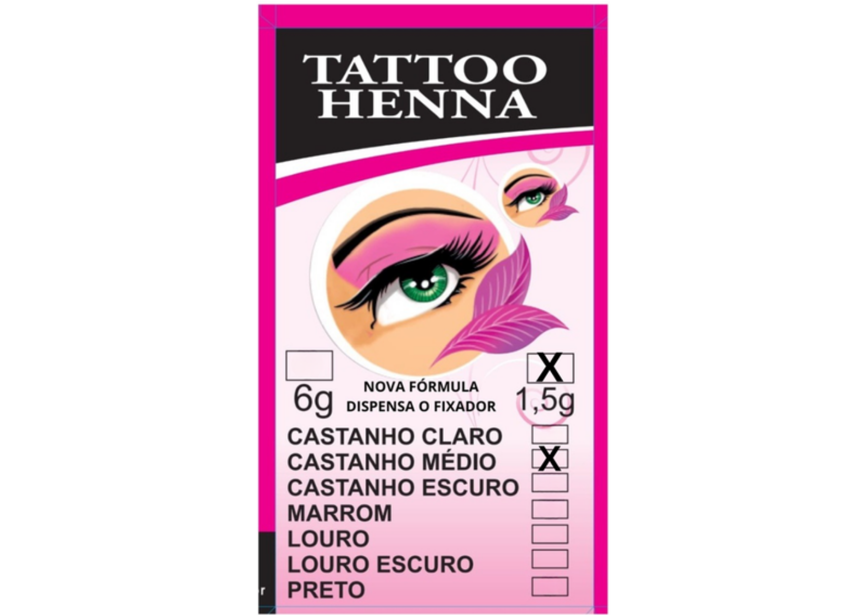 TATTOO HENNA - 1,5G CASTANHO MEDIO