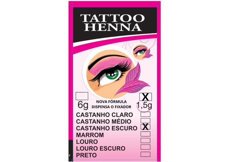 TATTOO HENNA - 1,5G CASTANHO ESCURO